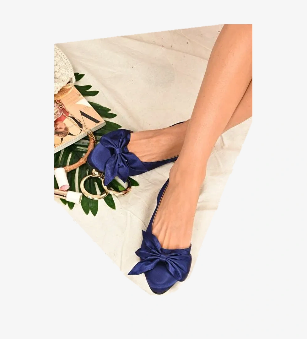 Lacivert Kumaş Kadın Babet H726809004 - Görsel 1