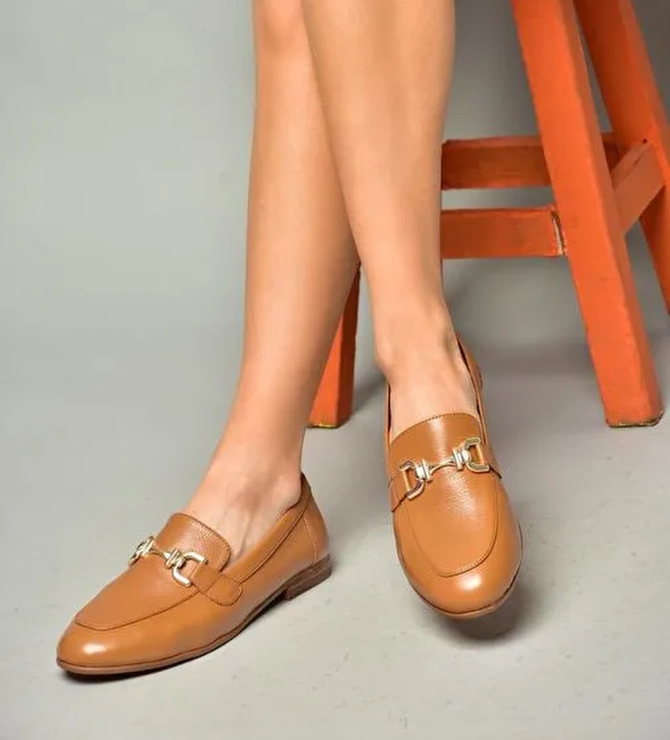 S944037903 Taba Hakiki Deri Kadın Babet - Görsel 1