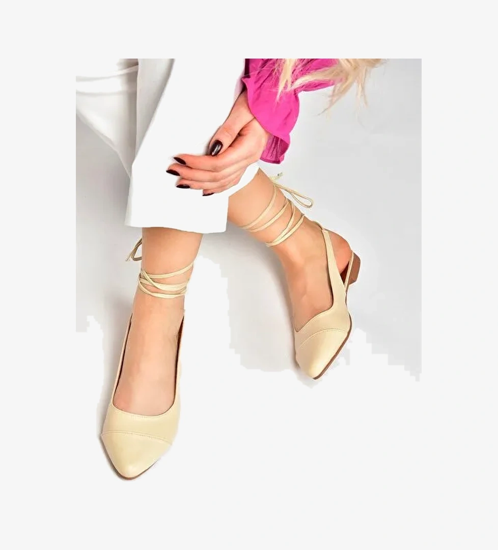 Bej Bilek Bağlamalı Kadın Babet M726890209 - Görsel 1