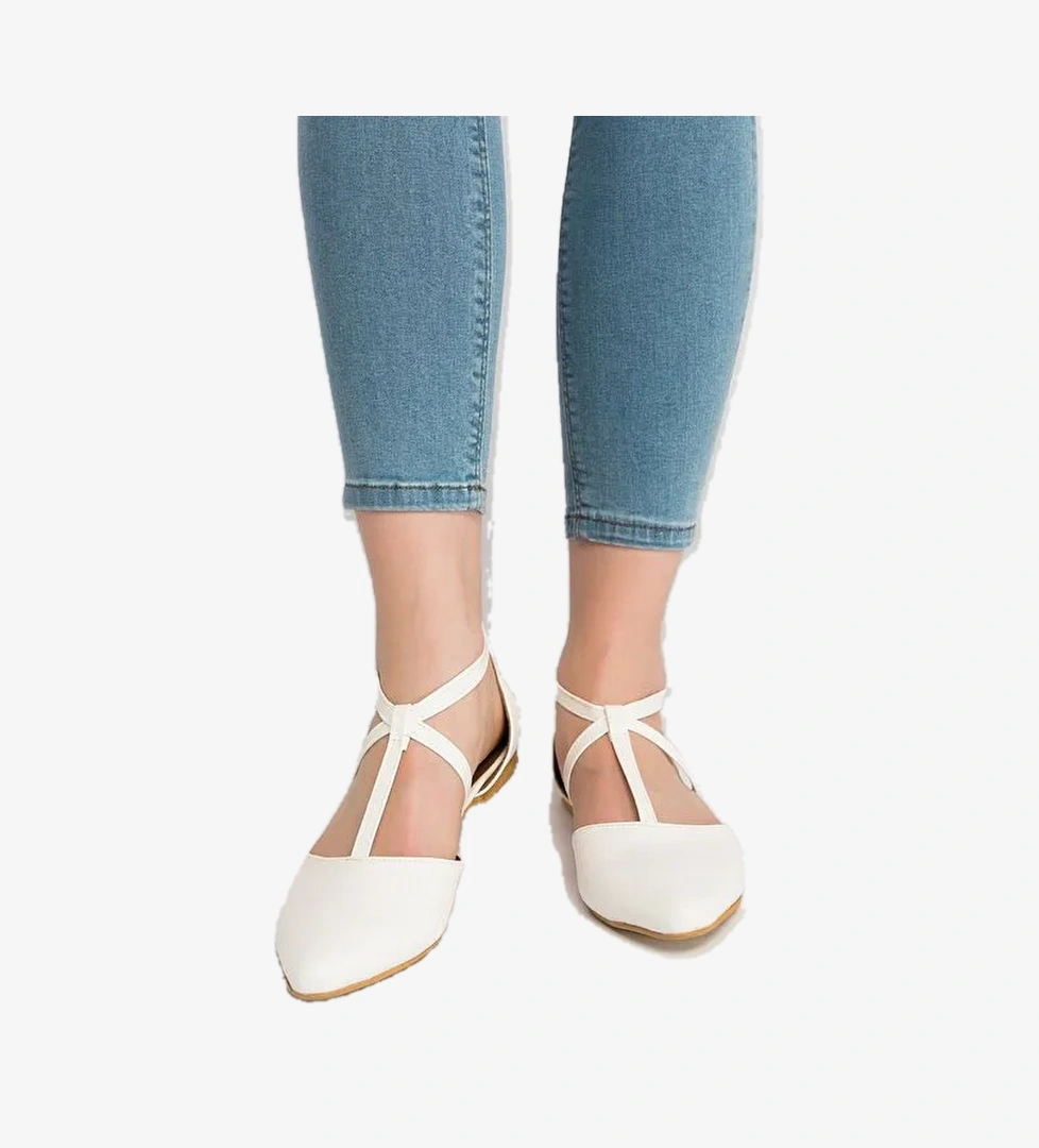 Beyaz Kadın Babet D726537309 - Görsel 1