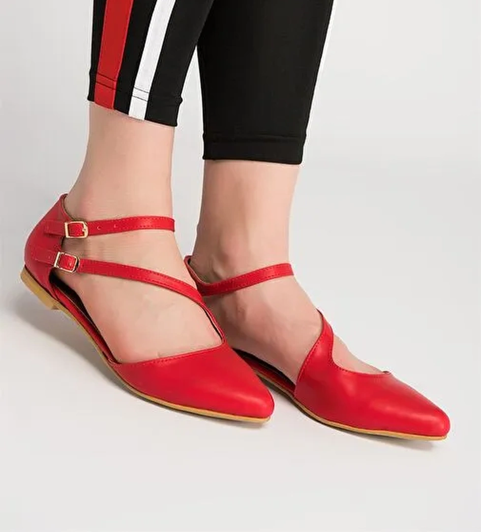 Kırmızı Kadın Babet D726016909 - Görsel 1