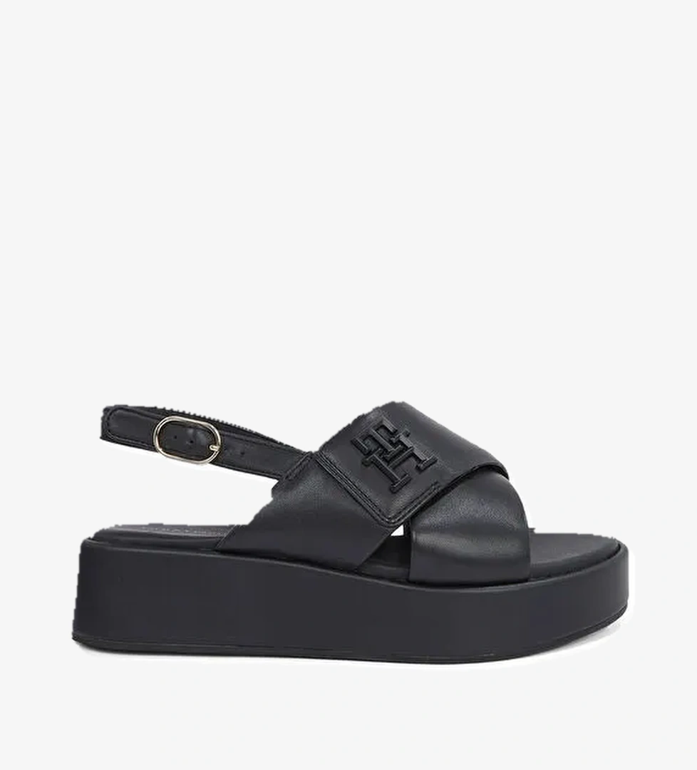 Tommy Hilfiger Tommy Hilfiger Siyah Kadın Deri Sandalet FW0FW08808 model görseli