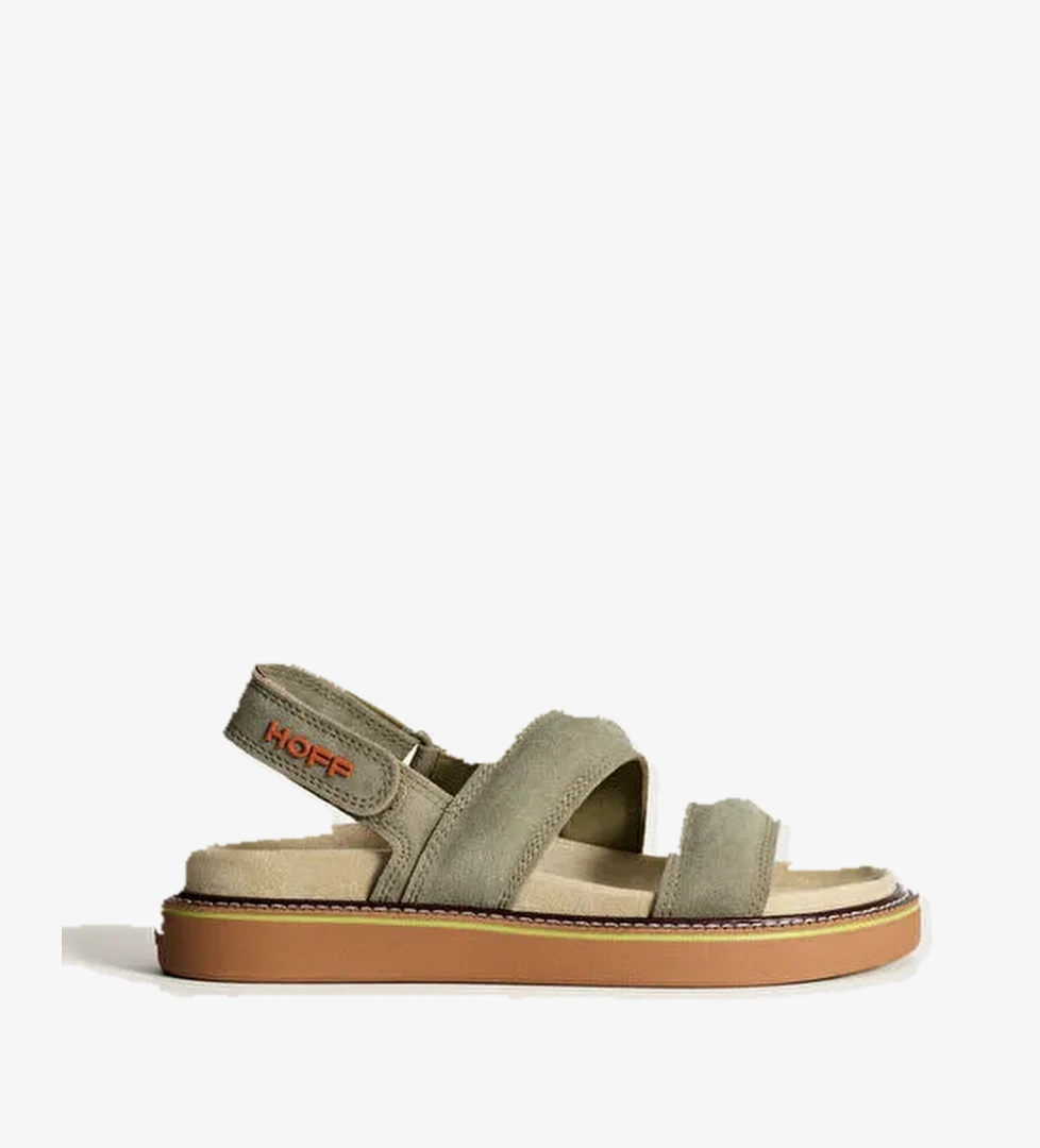 Hoff Haki Kadın Deri Sandalet 12412004 - Görsel 1