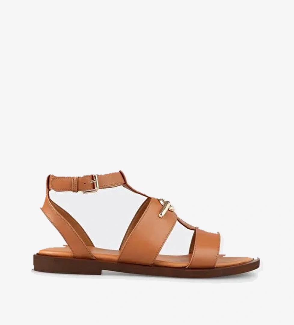 Taba Deri Kadın Sandalet - Görsel 1