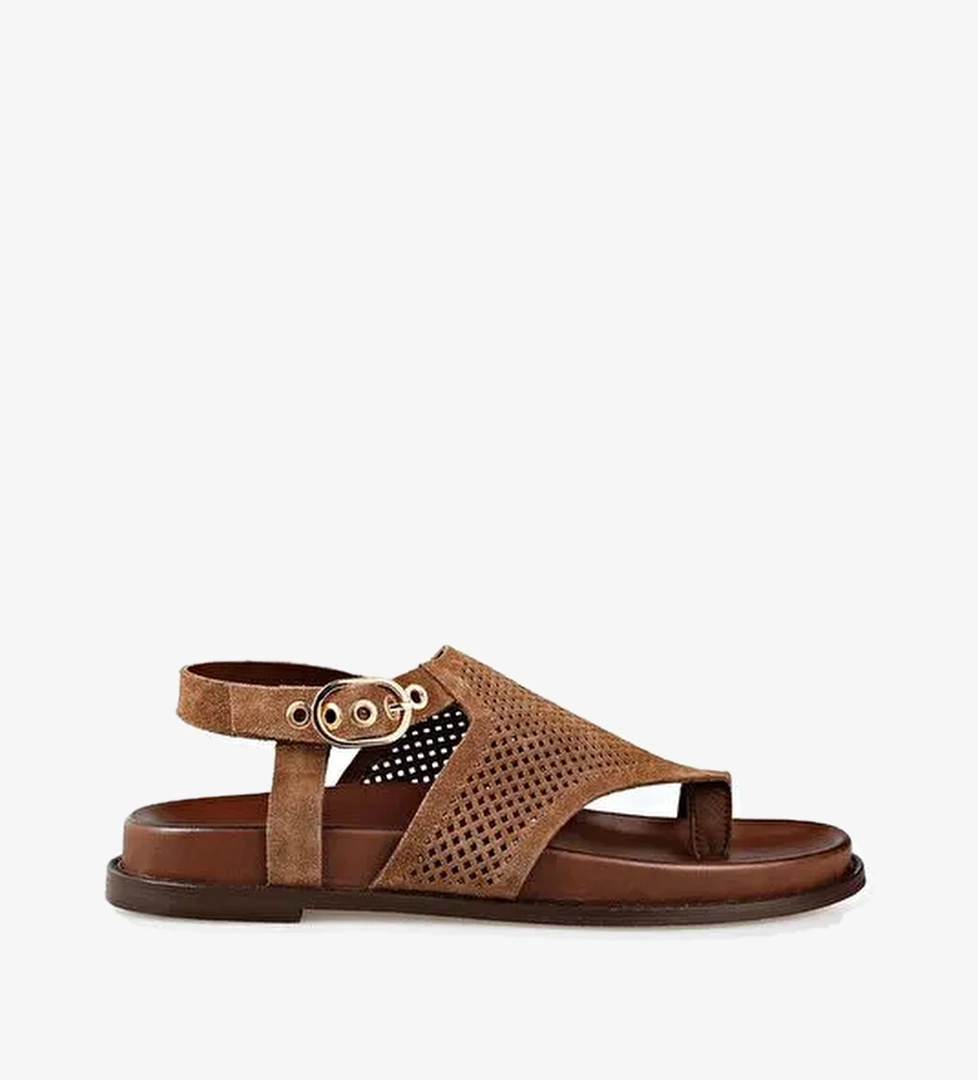 Taba Deri Kadın Sandalet - Görsel 1