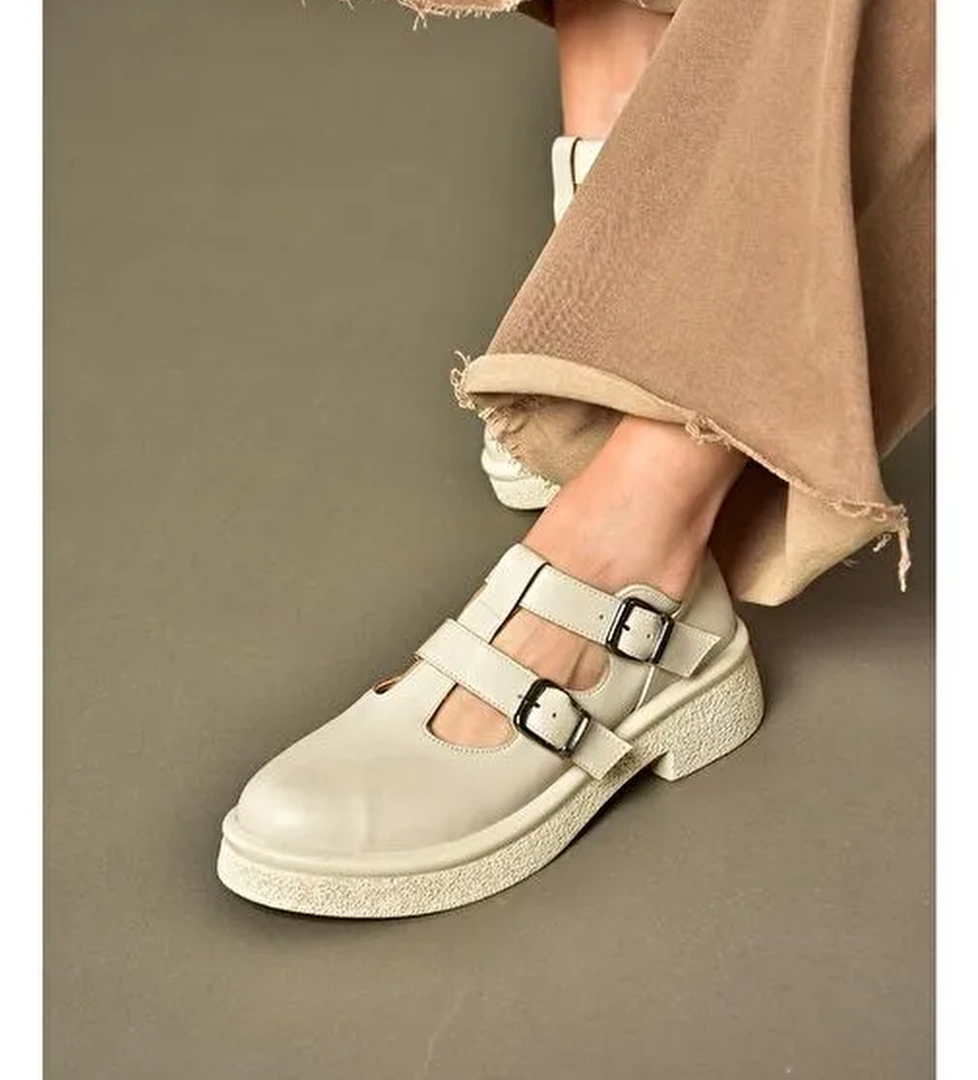 S996019109 Bej Kadın Ayakkabı - Görsel 1