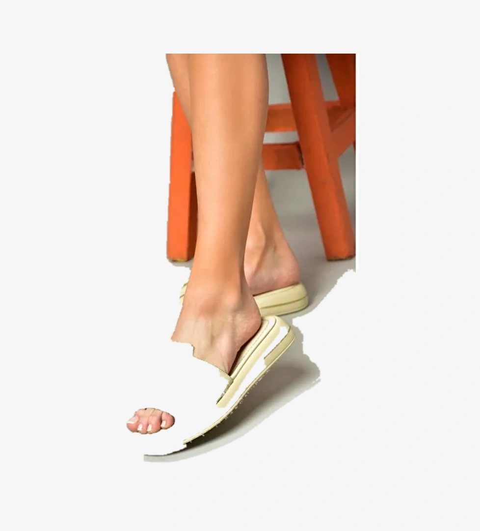 S518106409 Bej Kadın Terlik - Görsel 1