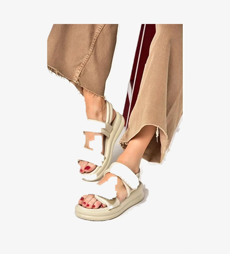 S973910409 Bej Kadın Sandalet - Görsel 1