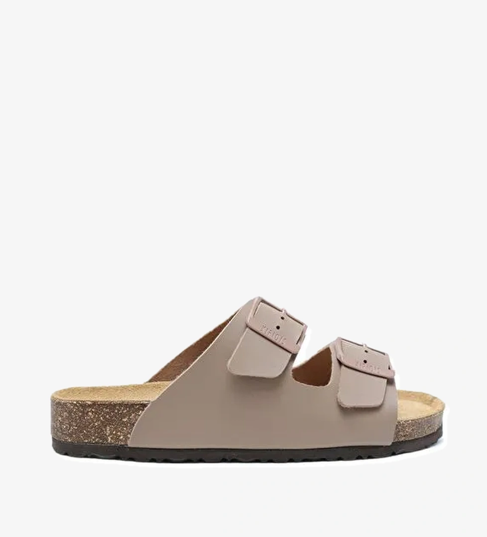 KS10260SK Kifidis Soft Step Kadın Çift Bantlı Mantar Terlik 36-41 - Görsel 1