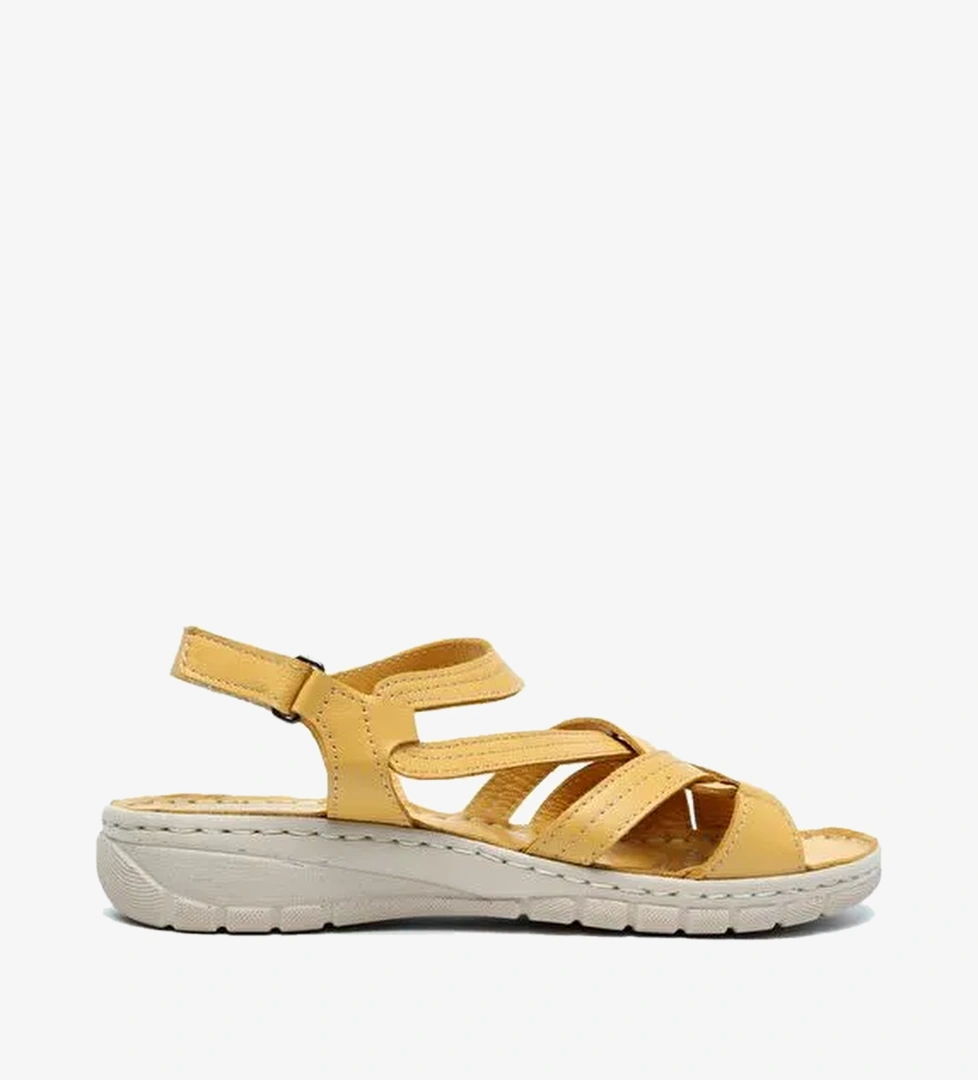SIB090 Kifidis-Natura Kadın Anatomik Deri Sandalet 36-41