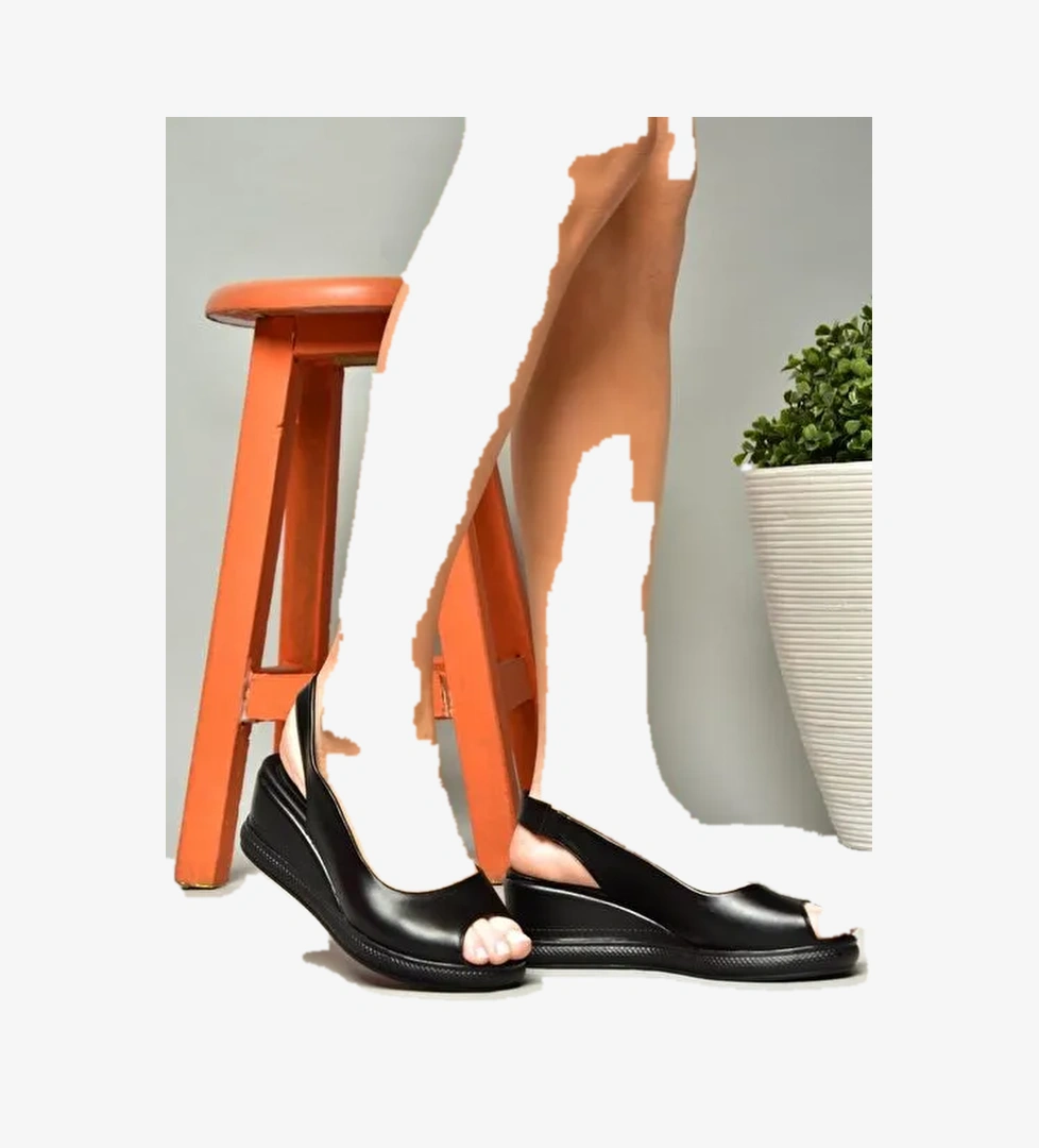 S674307009 Siyah Kadın Sandalet - Görsel 1