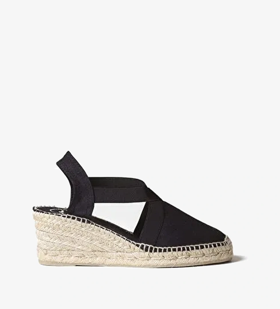 Kadın Sandalet Ter Toni Pons Elastic Linen Black (Negre) - Görsel 1