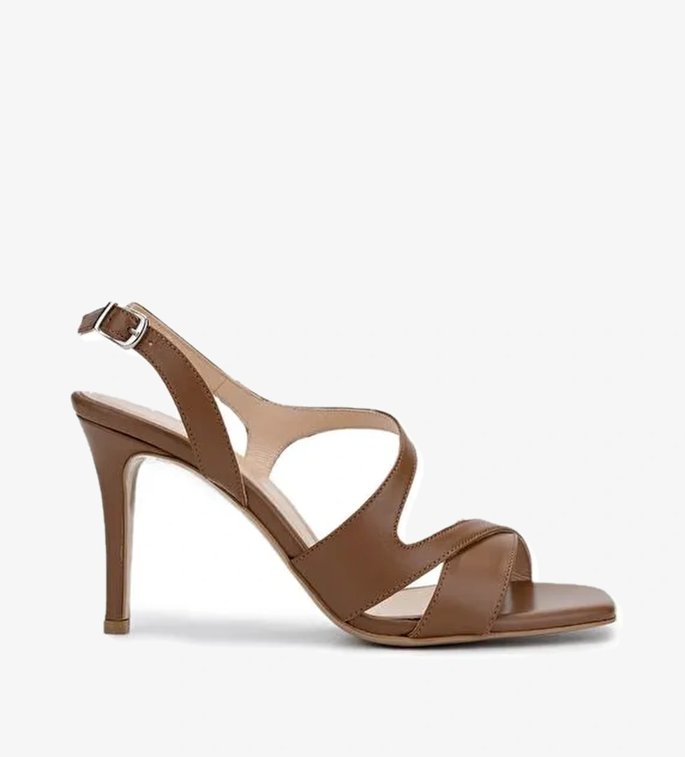 Tamer Tanca Kadın Hakiki Deri Taba Deri Topuklu Ayakkabı - Görsel 1