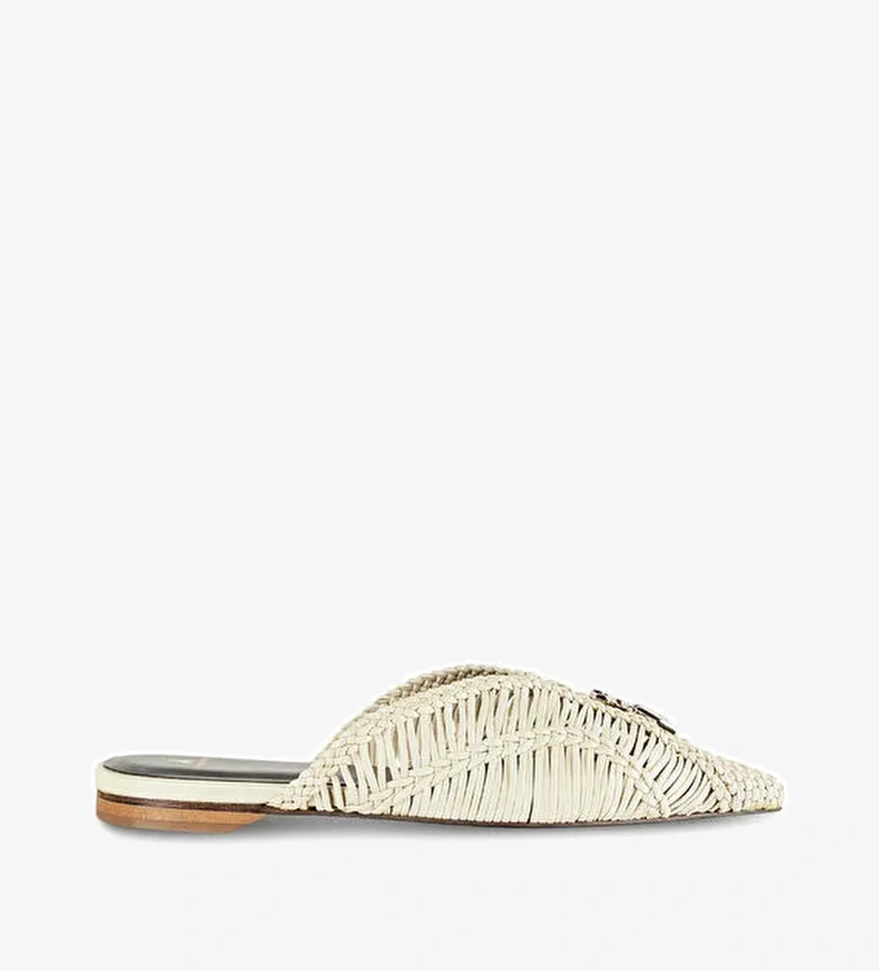 Patrizia Pepe Ekru Kadın Deri Espadril 2Z0018L109W338 - Görsel 1