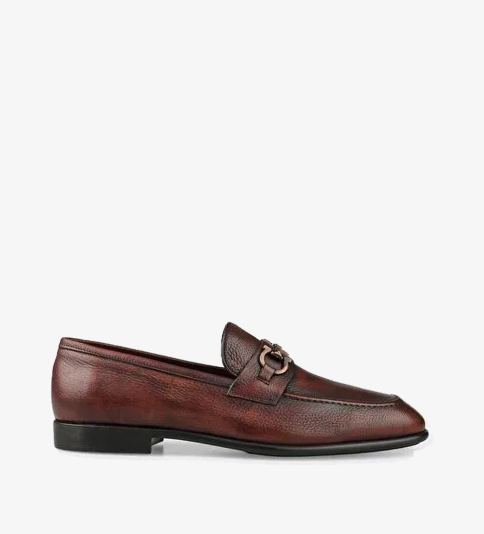 Kahve Deri Erkek Klasik Ayakkabı - Görsel 1