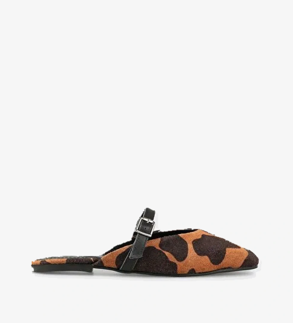 Taba Deri Kadın Terlik - Görsel 1