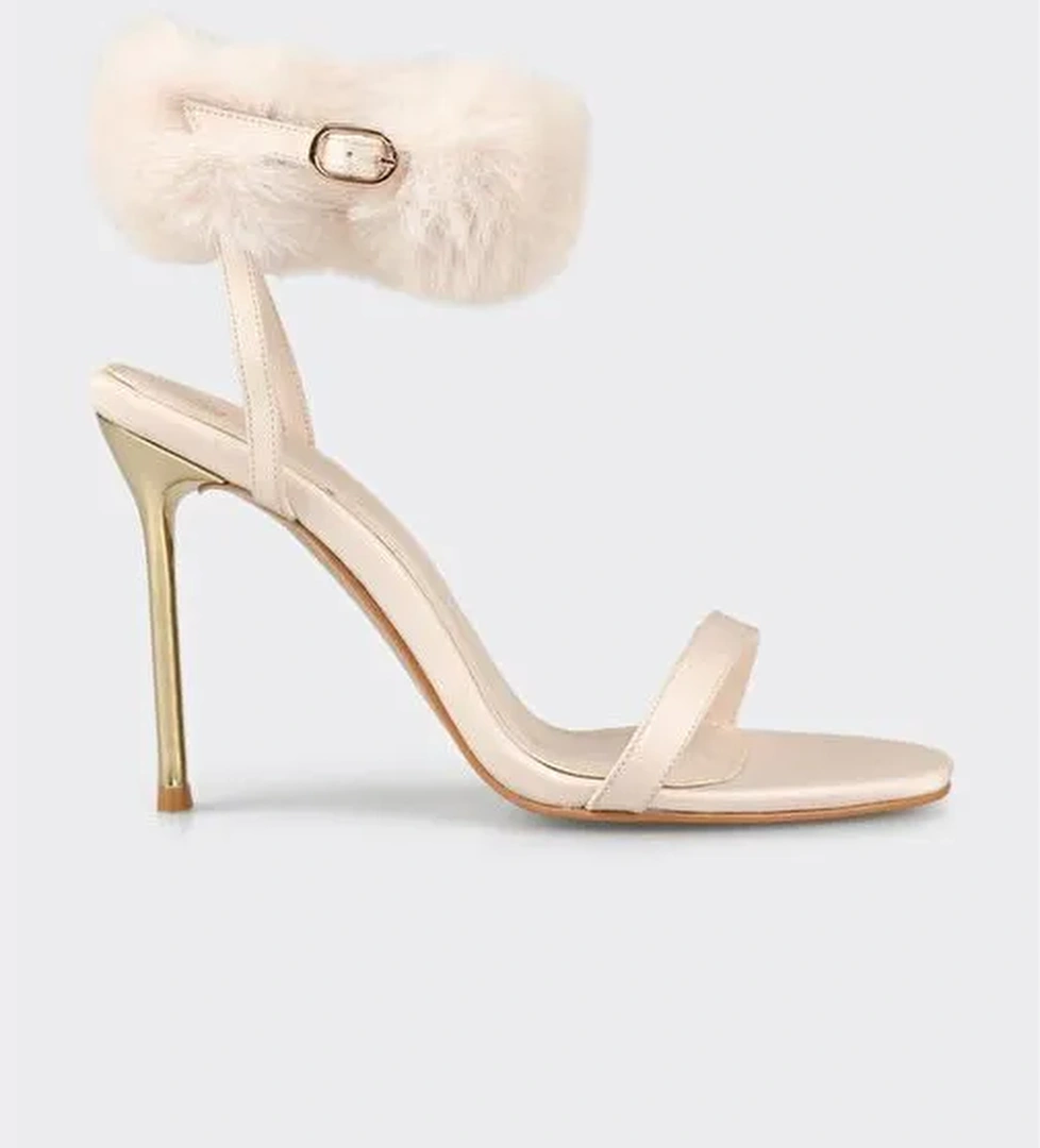 Bej Kadın Sandalet - Görsel 1