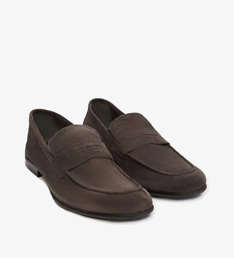 Twn Antrasit Deri Makosen Ayakkabi - Görsel 1