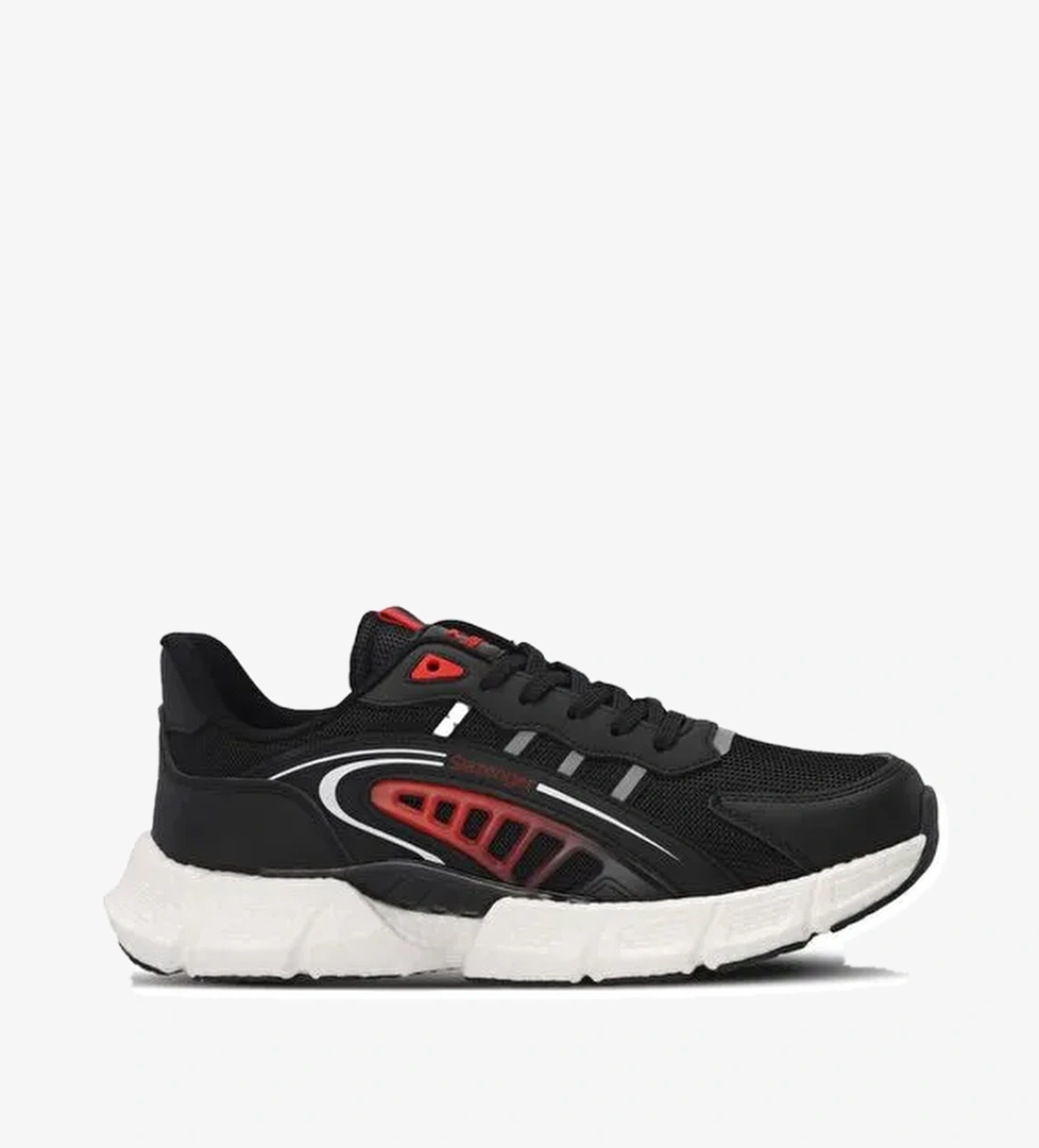 Slazenger ZIPLINE Erkek Sneaker Ayakkabı Siyah / Kırmızı - Görsel 1