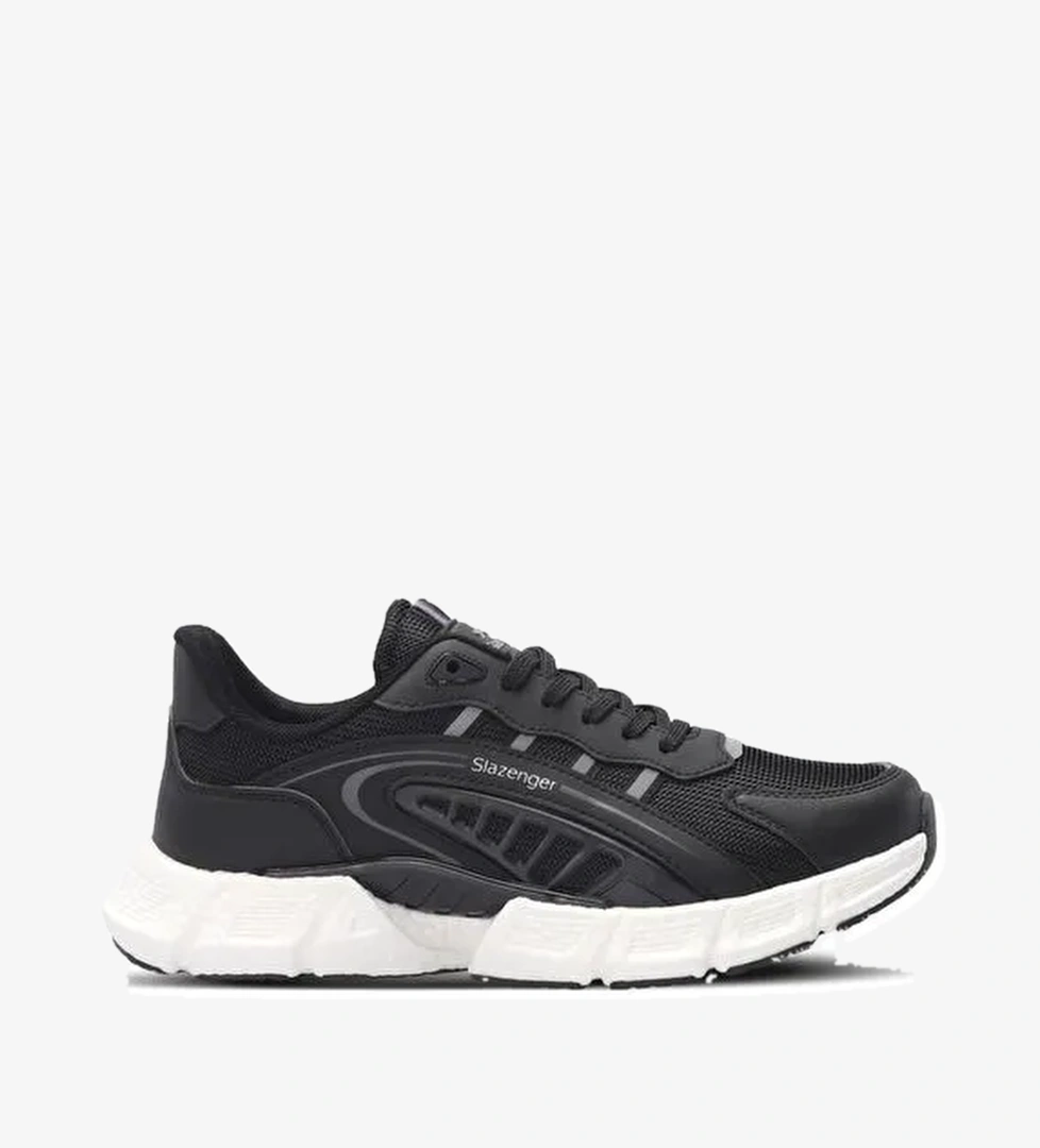 Slazenger ZIPLINE Erkek Sneaker Ayakkabı Siyah / Koyu Gri - Görsel 1
