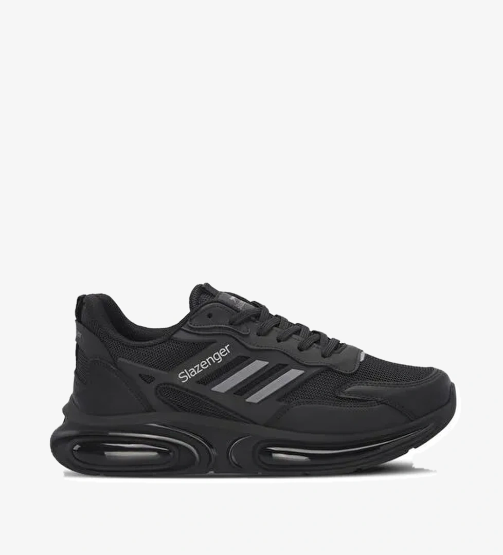 Slazenger ZION Erkek Sneaker Ayakkabı Siyah / Koyu Gri - Görsel 1