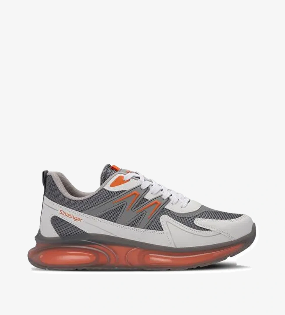 Slazenger ZIGOR Erkek Sneaker Ayakkabı Gri / Turuncu - Görsel 1