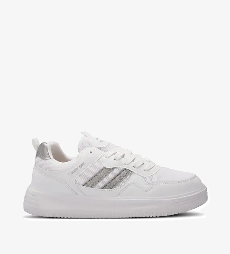 Slazenger MEGA I Erkek Sneaker Ayakkabı Beyaz / Gri - Görsel 1