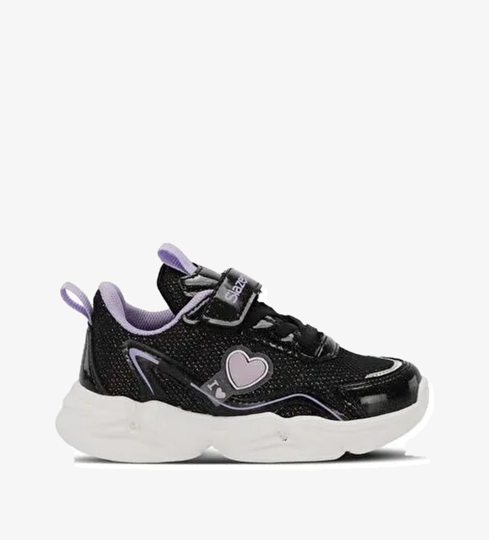 Slazenger KLARION Çocuk Günlük Siyah / Mor - Görsel 1