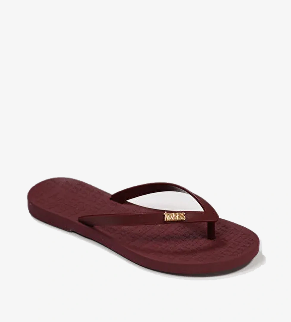 Tkees Bordo Kadın Plaj Terliği TK-P207 - Görsel 1