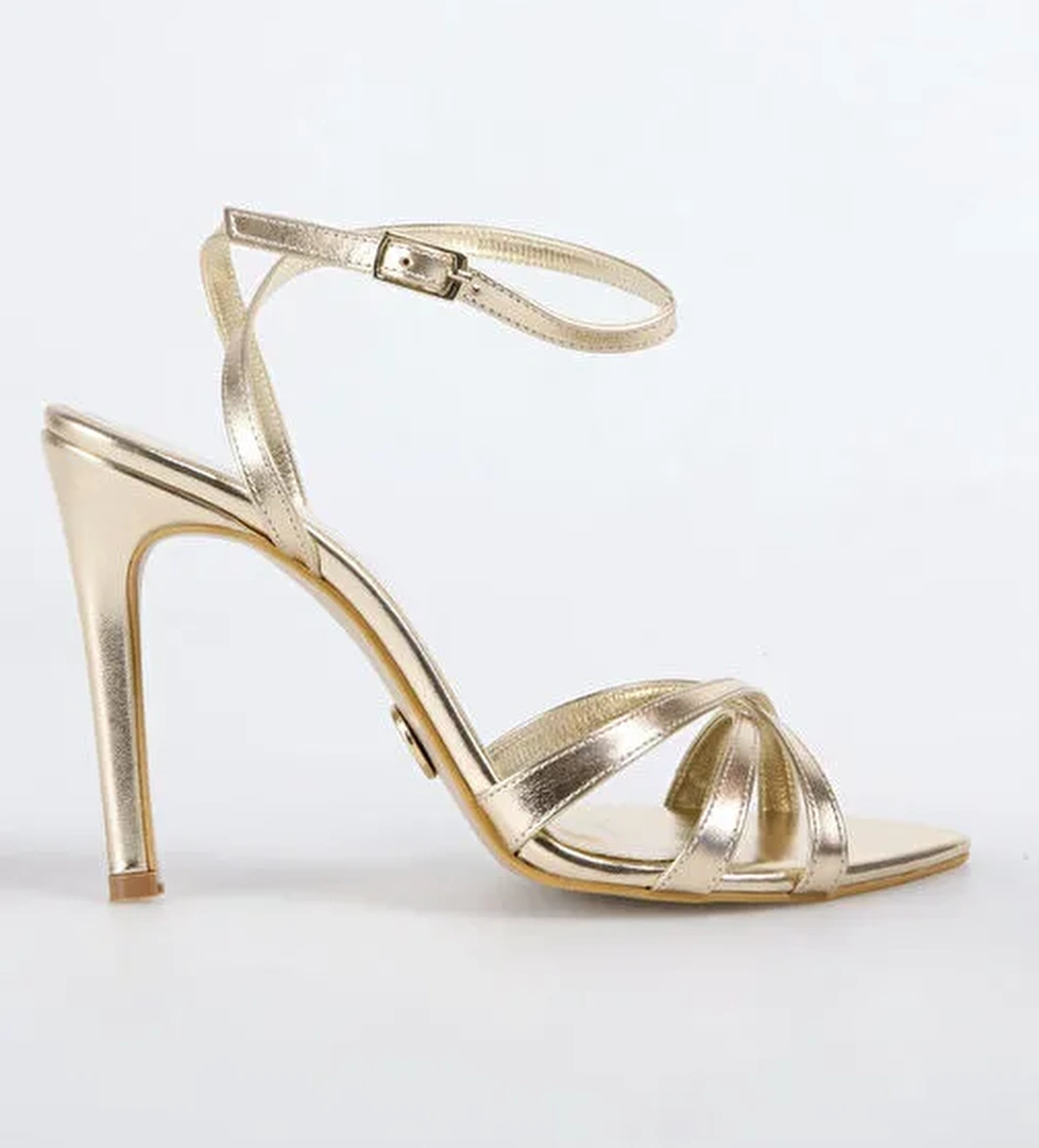 Fabrika Altın Kadın Topuklu Ayakkabı ARIEL - Görsel 1