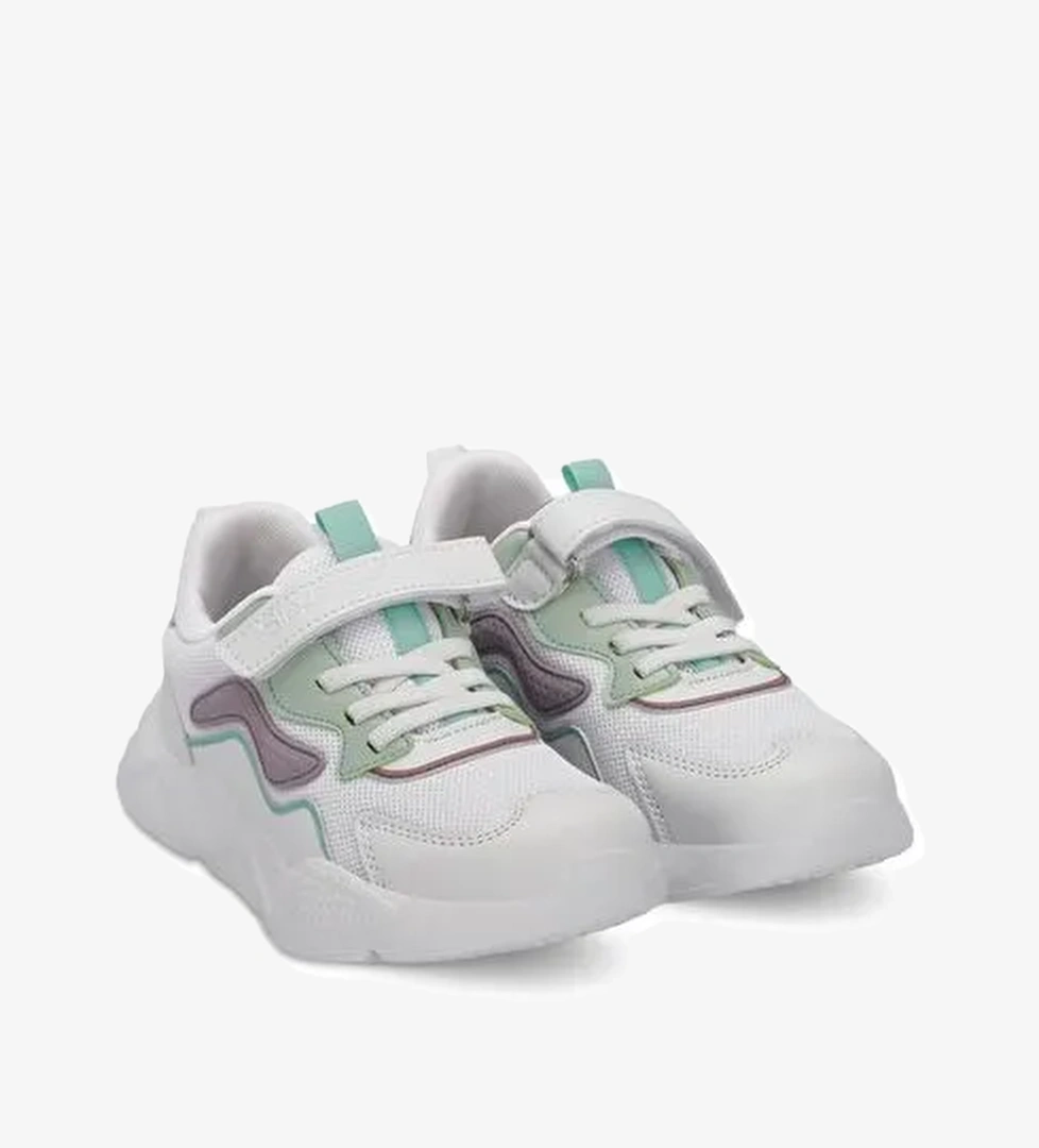 Slazenger PESO I Kız Çocuk Sneaker Ayakkabı Beyaz / Lila - Görsel 1