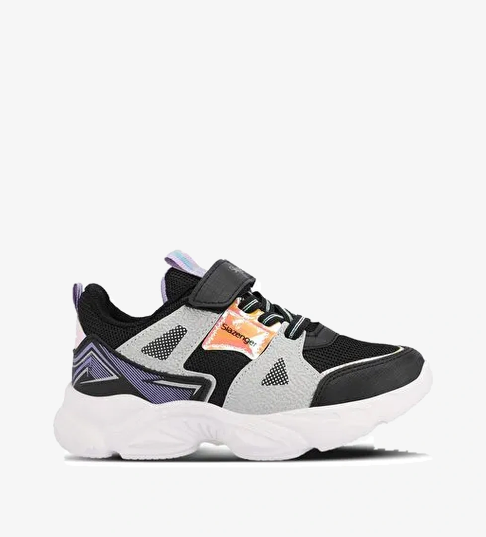 Slazenger NELSON Kız Çocuk Sneaker Ayakkabı Siyah / Mor - Görsel 1