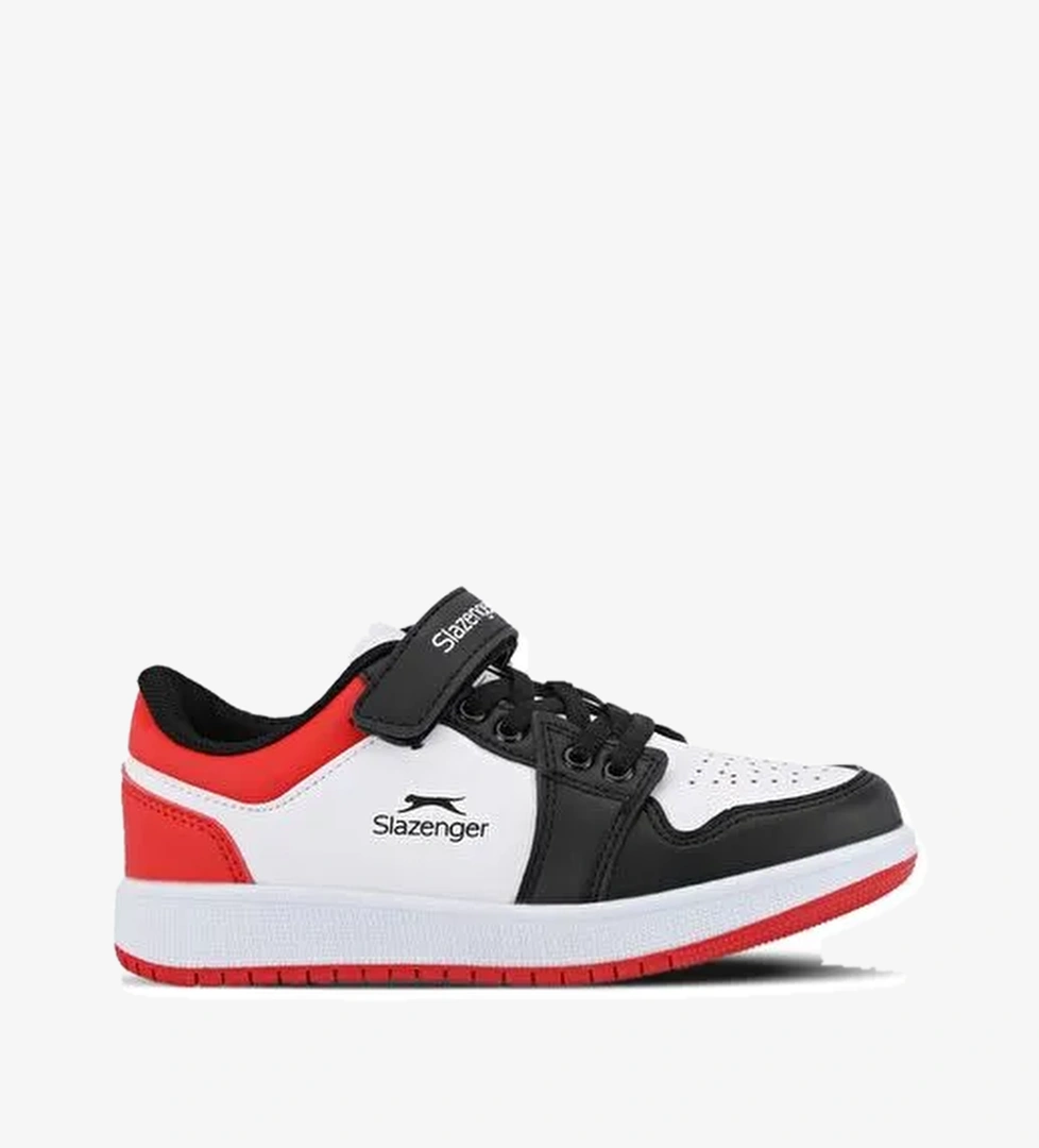 Slazenger PRINCE I Unisex Çocuk Sneaker Ayakkabı Beyaz / Siyah / Kırmızı - Görsel 1