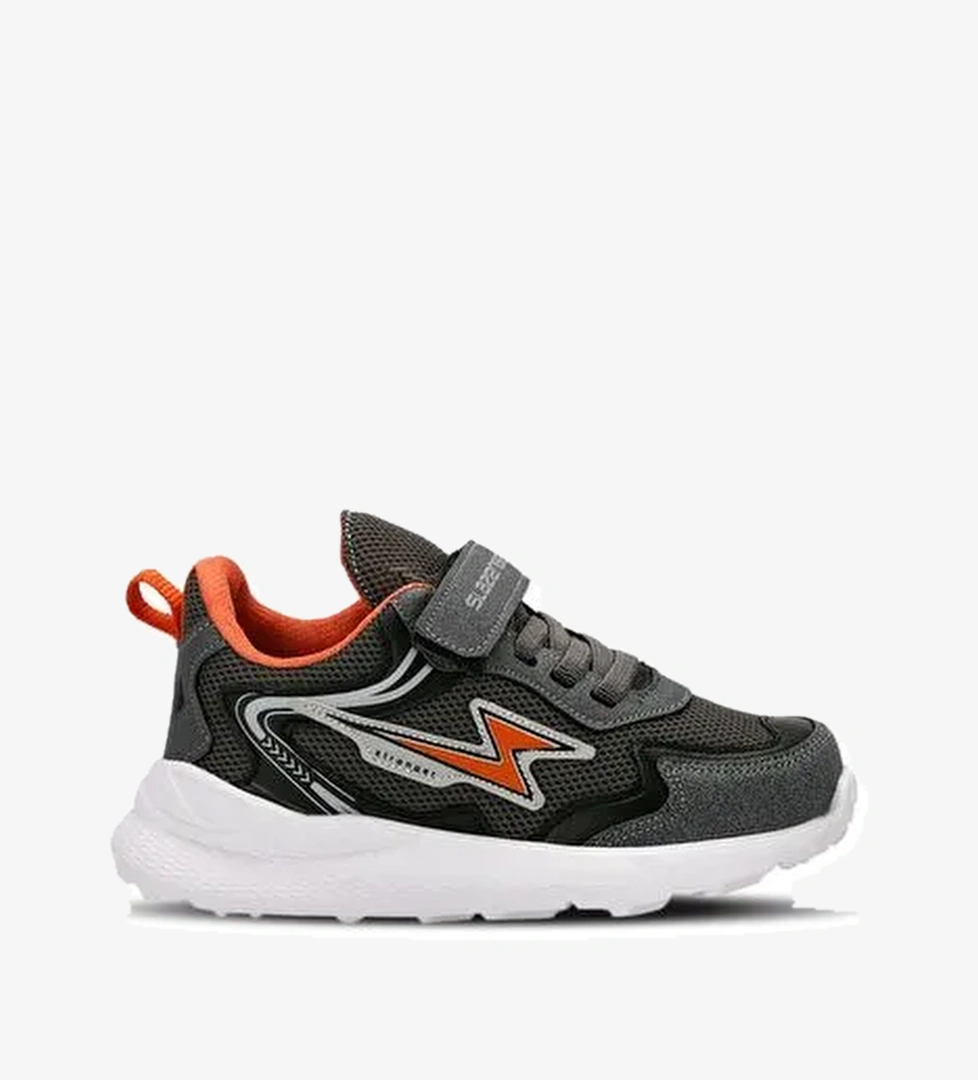 Slazenger KAORU IN Erkek Çocuk Sneaker Ayakkabı Koyu Gri / Turuncu - Görsel 1