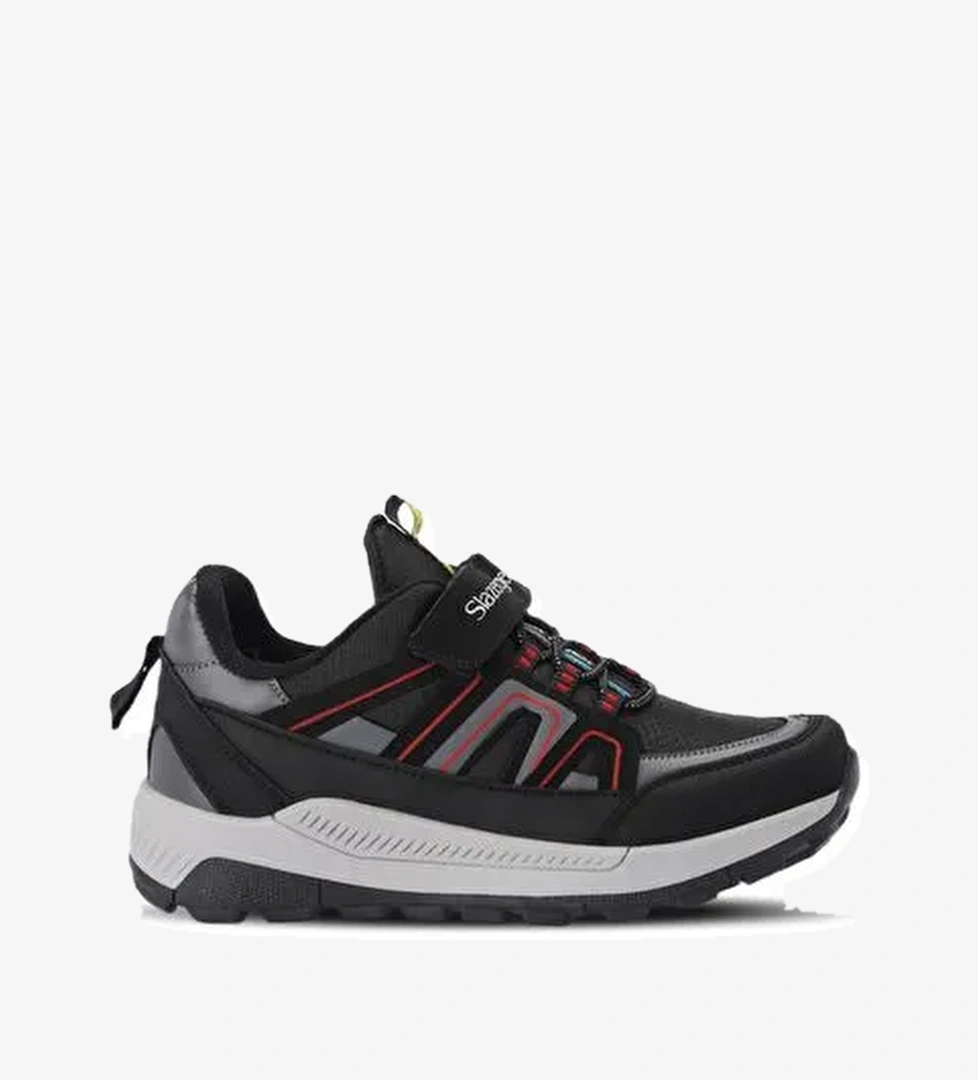 Slazenger KROSS KTN Unisex Çocuk Sneaker Ayakkabı Siyah / Kırmızı - Görsel 1