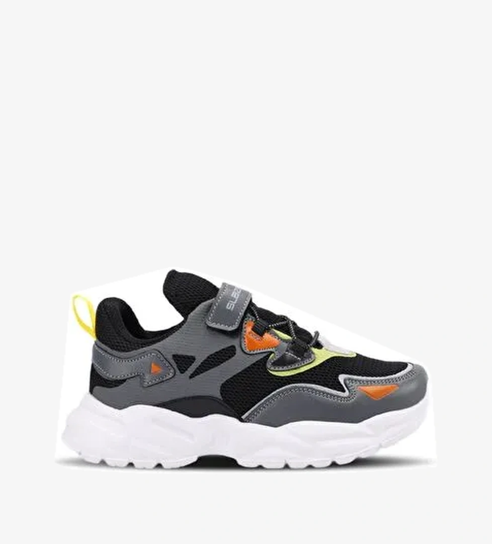 Slazenger KAJAL I Erkek Çocuk Sneaker Ayakkabı Koyu Gri / Siyah - Görsel 1