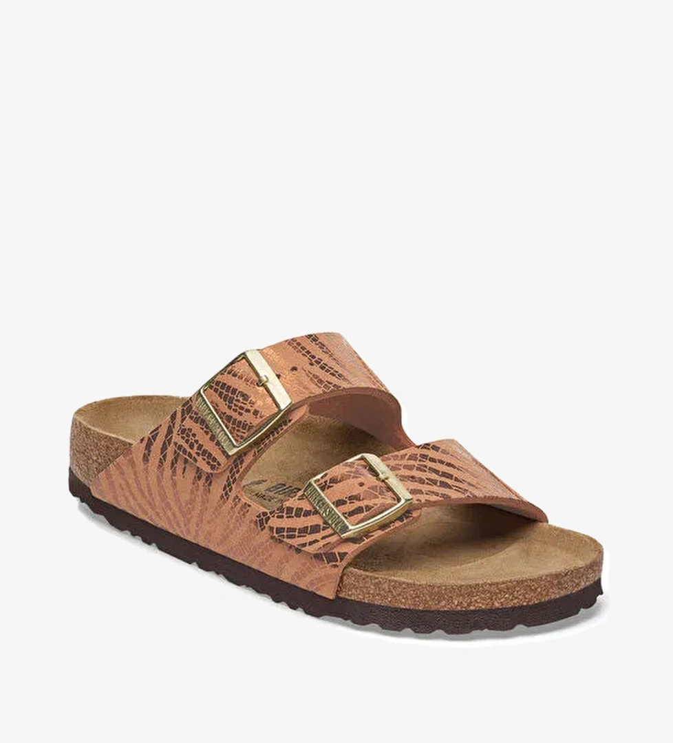 Birkenstock Kahverengi Kadın Deri Terlik ARIZONA BF ANIMAL PRINT