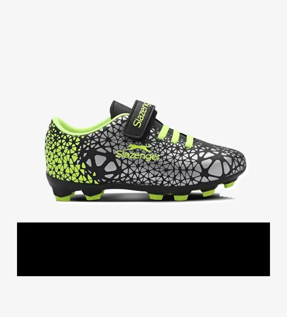 Slazenger CRYSTAL Unisex Çocuk Futbol Ayakkabı Siyah / Yeşil - Görsel 1