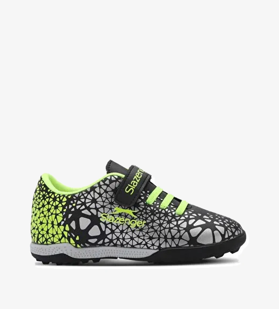 Slazenger CRYSTAL Unisex Çocuk Futbol Ayakkabı Siyah / Yeşil - Görsel 1