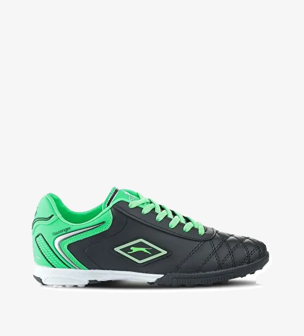 Slazenger HUGO HS Erkek Çocuk Futbol Ayakkabı Siyah / Yeşil - Görsel 1