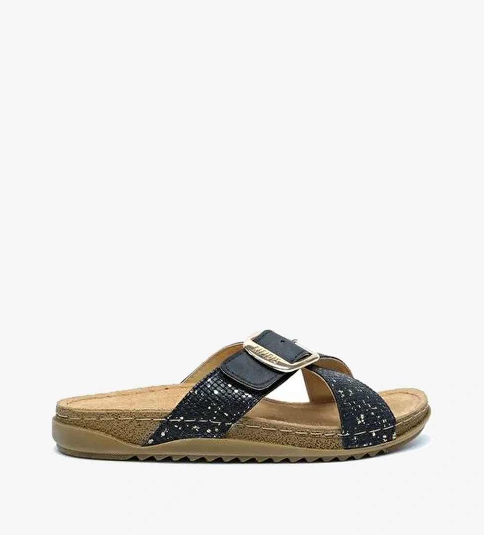 SIB213628 Kifidis-Natura Kadın Tokalı Anatomik Deri Terlik 36-41 - Görsel 1