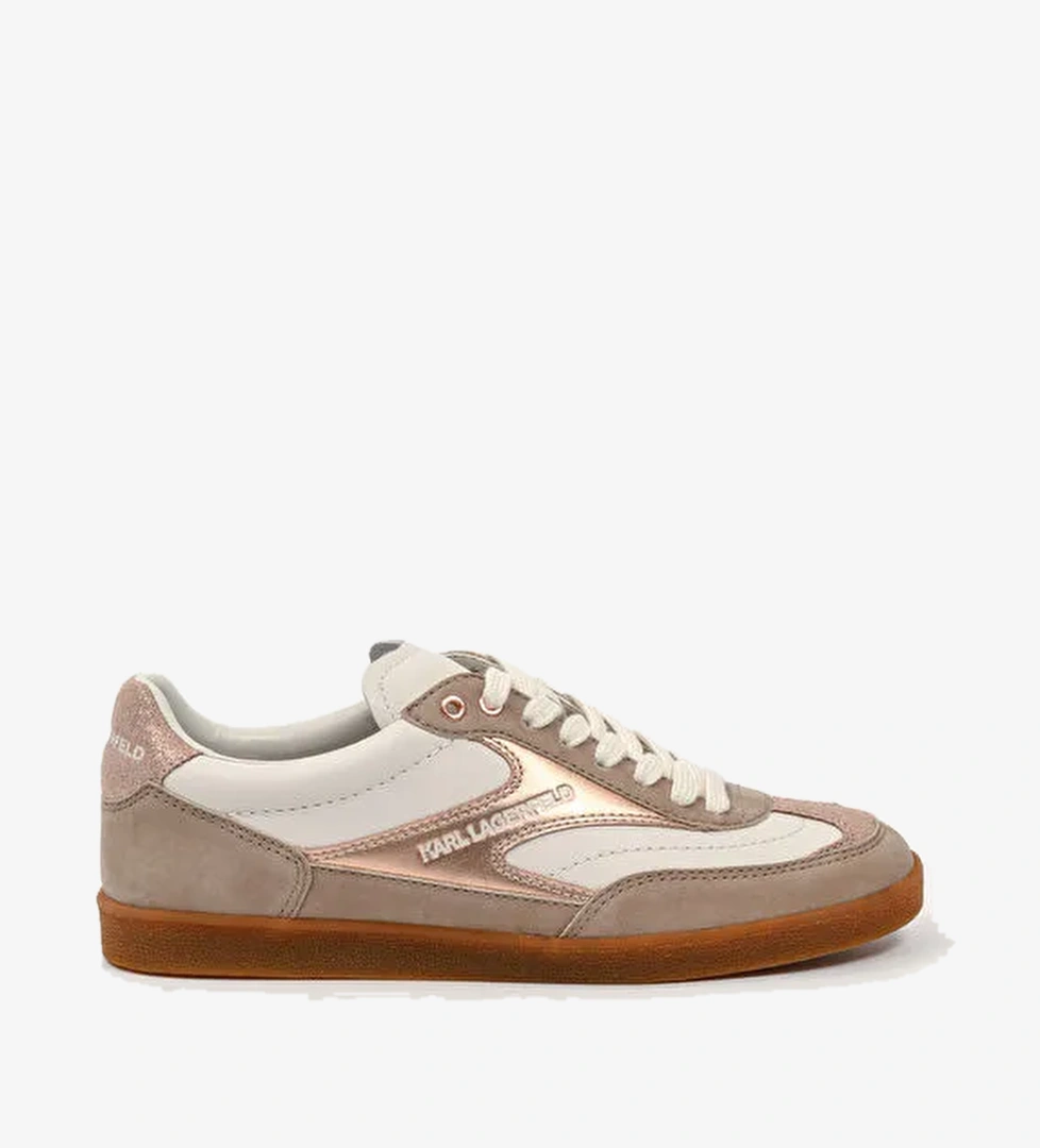 KARL LAGERFELD Bej Kadın Deri Sneaker KL63855 - Görsel 1