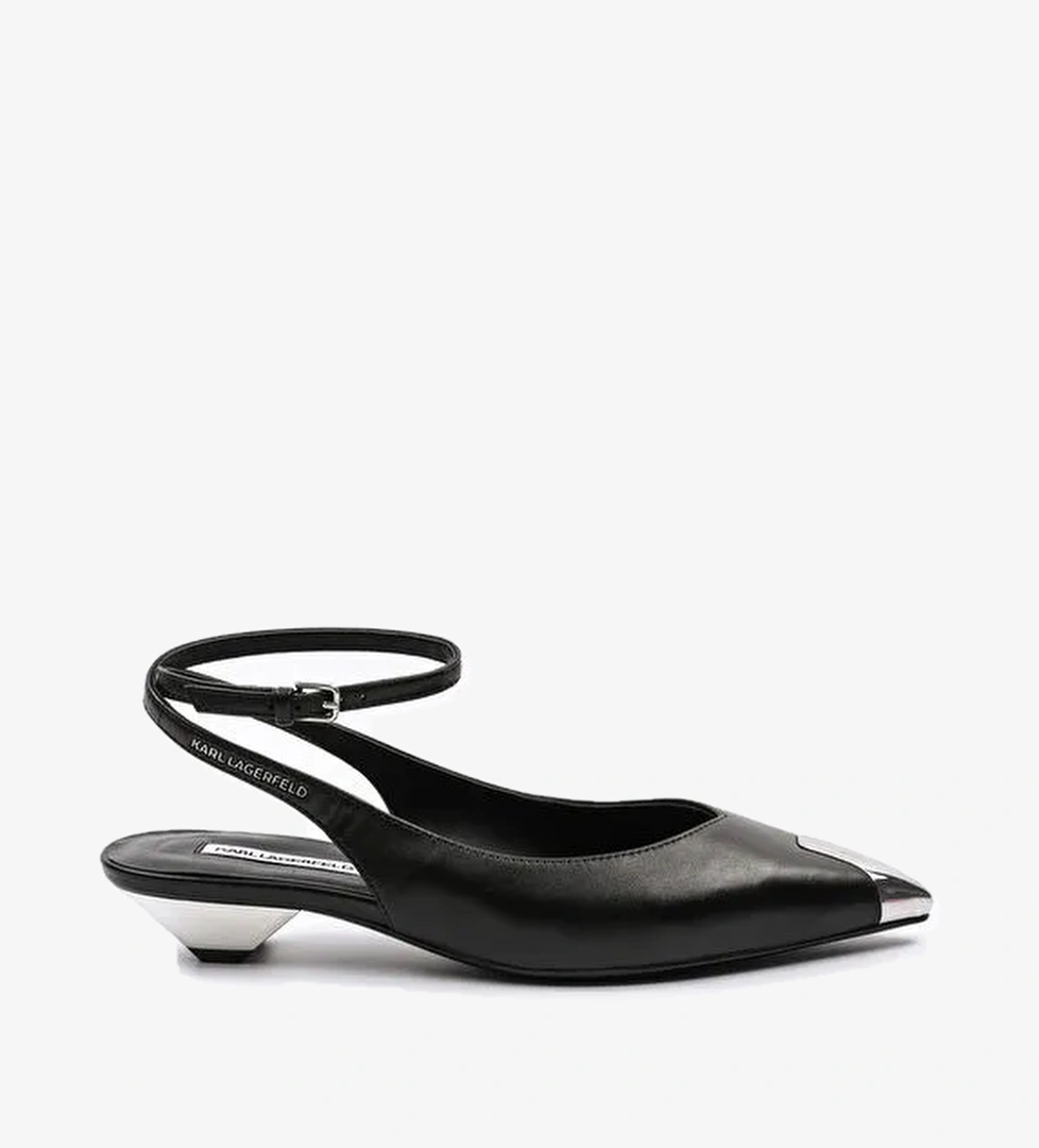 Karl Lagerfeld KARL LAGERFELD Siyah Kadın Deri Düz Ayakkabı KL40134 model görseli