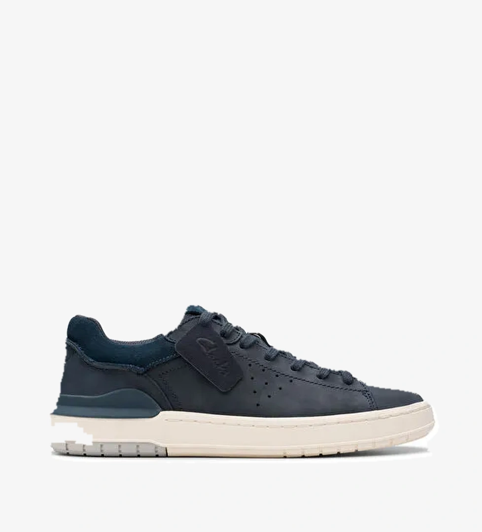 Clarks Lacivert Erkek Nubuk Sneaker Courtlite2 Run - Görsel 1