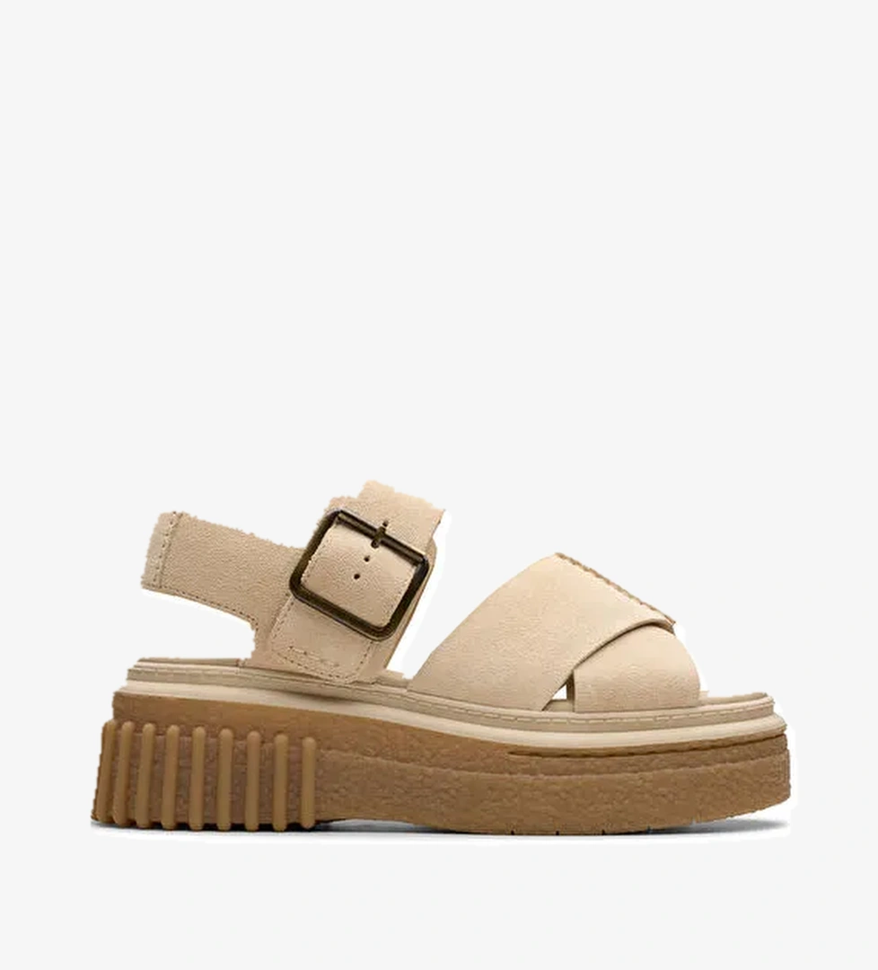 Clarks Ekru Kadın Deri Sandalet 26181202 - Görsel 1