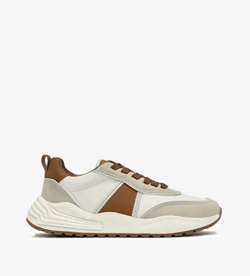 ACBC x DERİMOD Erkek Taba Bağcıklı Kalın Tabanlı Sneaker 25SFD78066F - Görsel 1