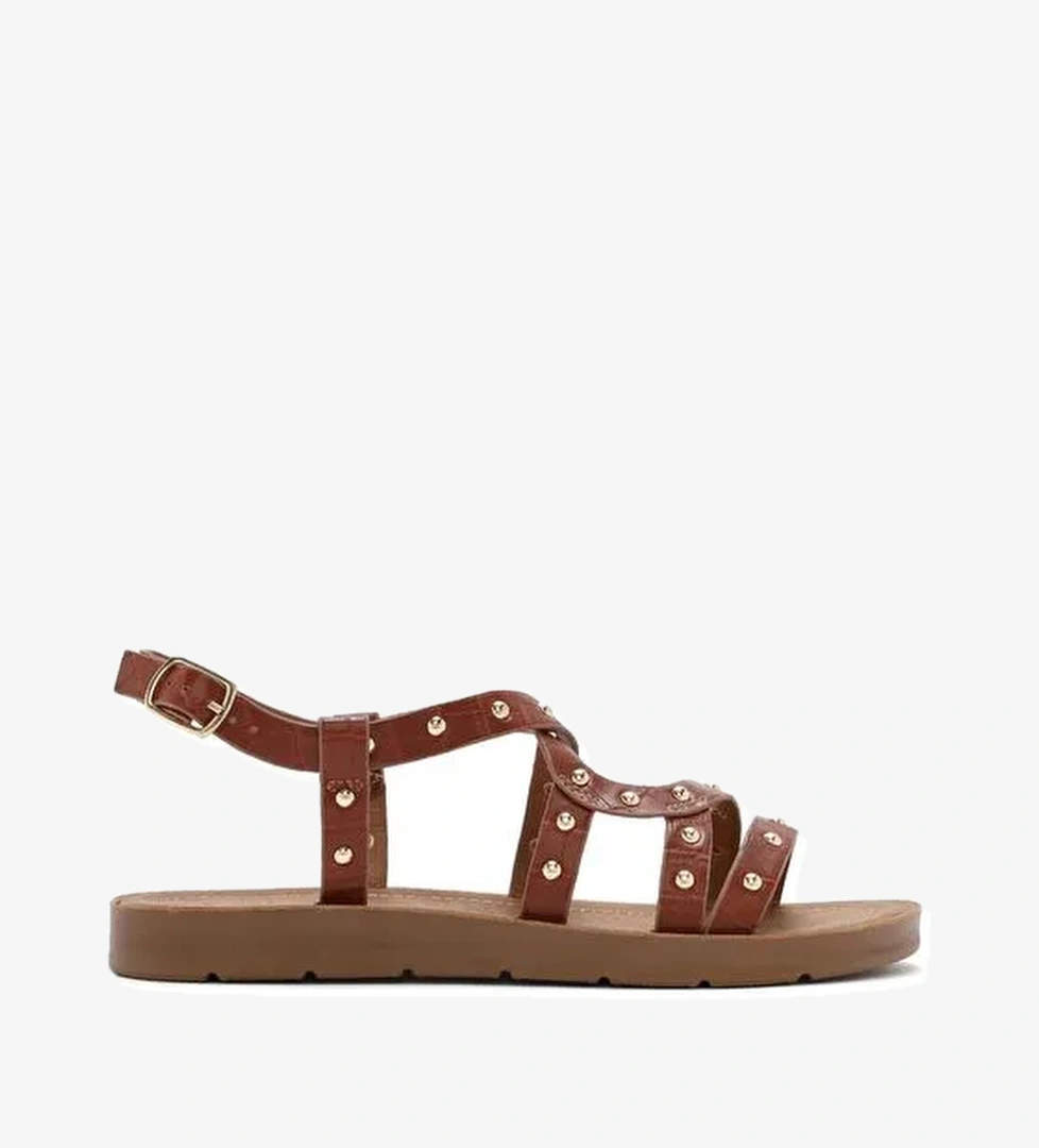 Kadın Taba Kroko Sandalet 25SFE4642E3 - Görsel 1