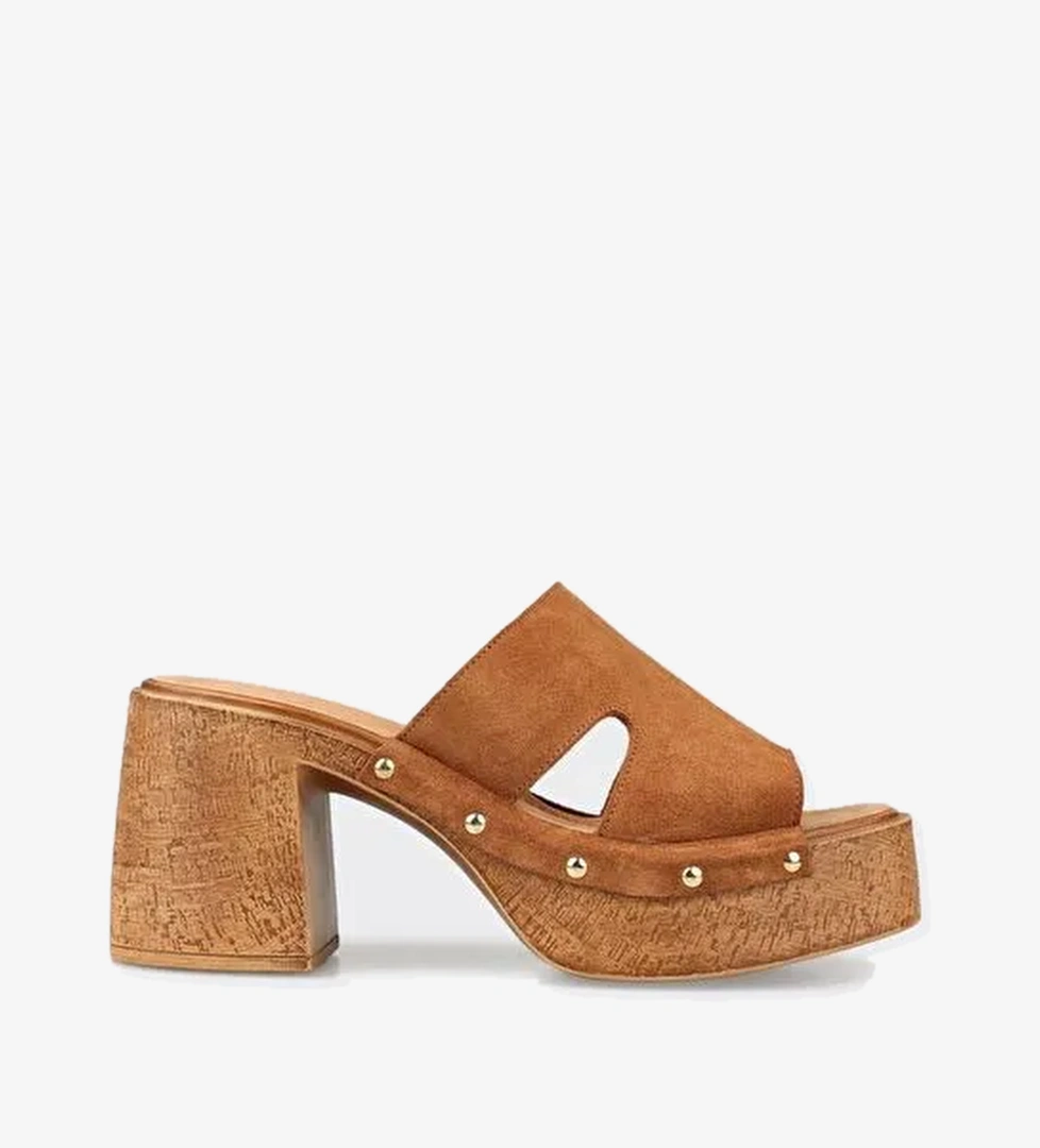 Taba Deri Kadın Terlik - Görsel 1