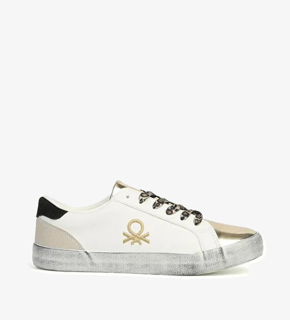 Benetton Beyaz Kadın Spor Ayakabı İTHAL BNI-11526 - Görsel 1