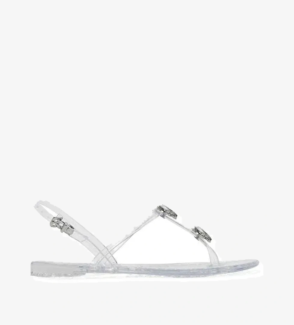 Kadın Şeffaf Jelly Arkadan Tokalı Taşlı Sandalet 25SFE4928PV - Görsel 1